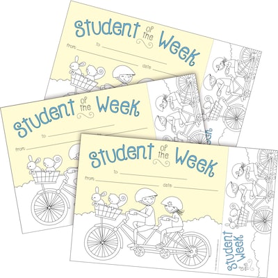 Barker Creek Color Me! Student of the Week Awards & Bookmarks, 90/Set (4166)