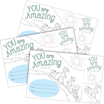 Barker Creek Color Me! You are Amazing Awards & Bookmarks, 90/Set (4167)