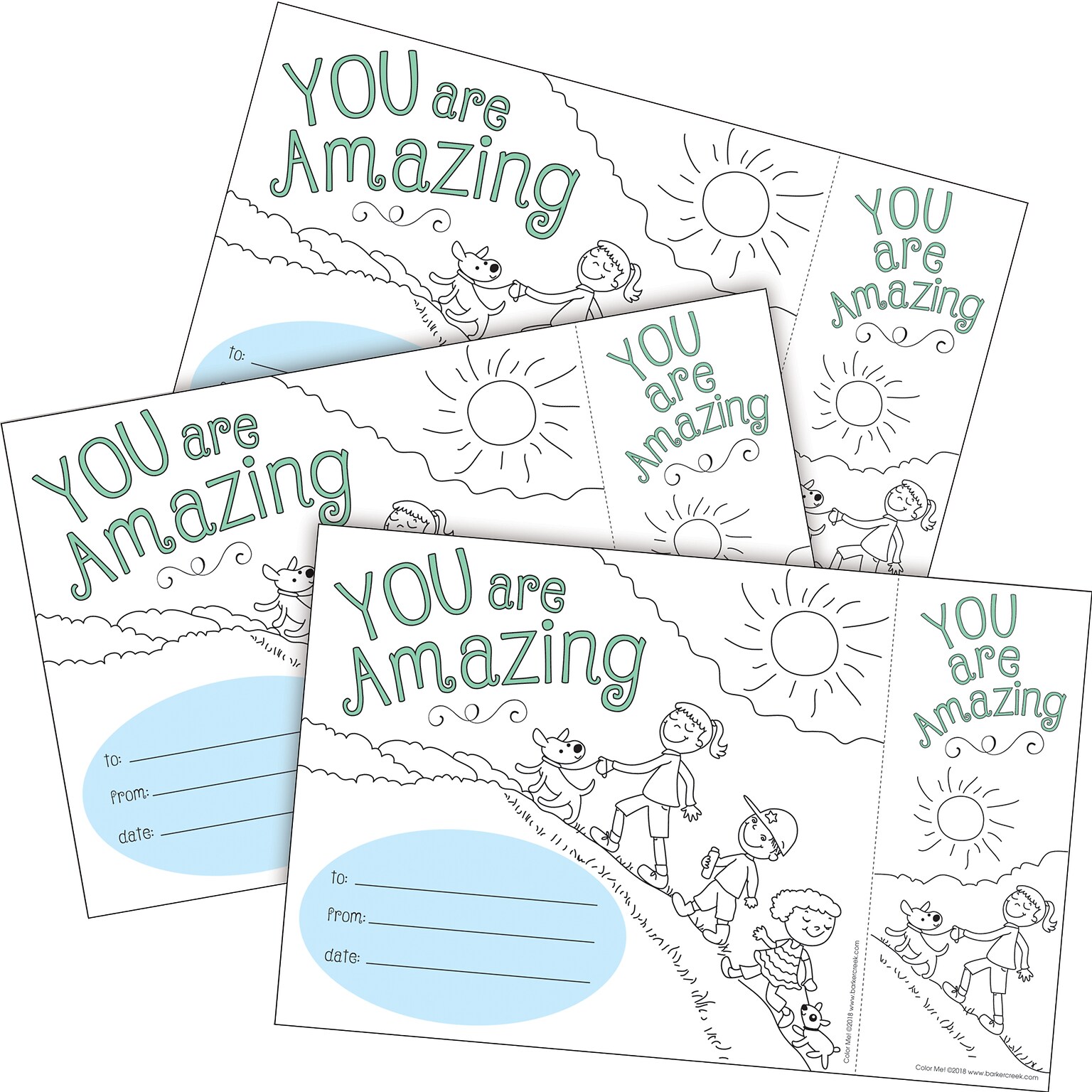 Barker Creek Color Me! You Are Amazing Awards & Bookmarks Set, 8.5 x 5.5”, Multicolored, 90/Set (4167)