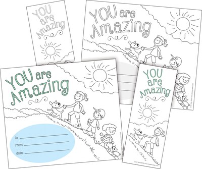 Barker Creek Color Me! You are Amazing Awards & Bookmarks, 90/Set (4167)