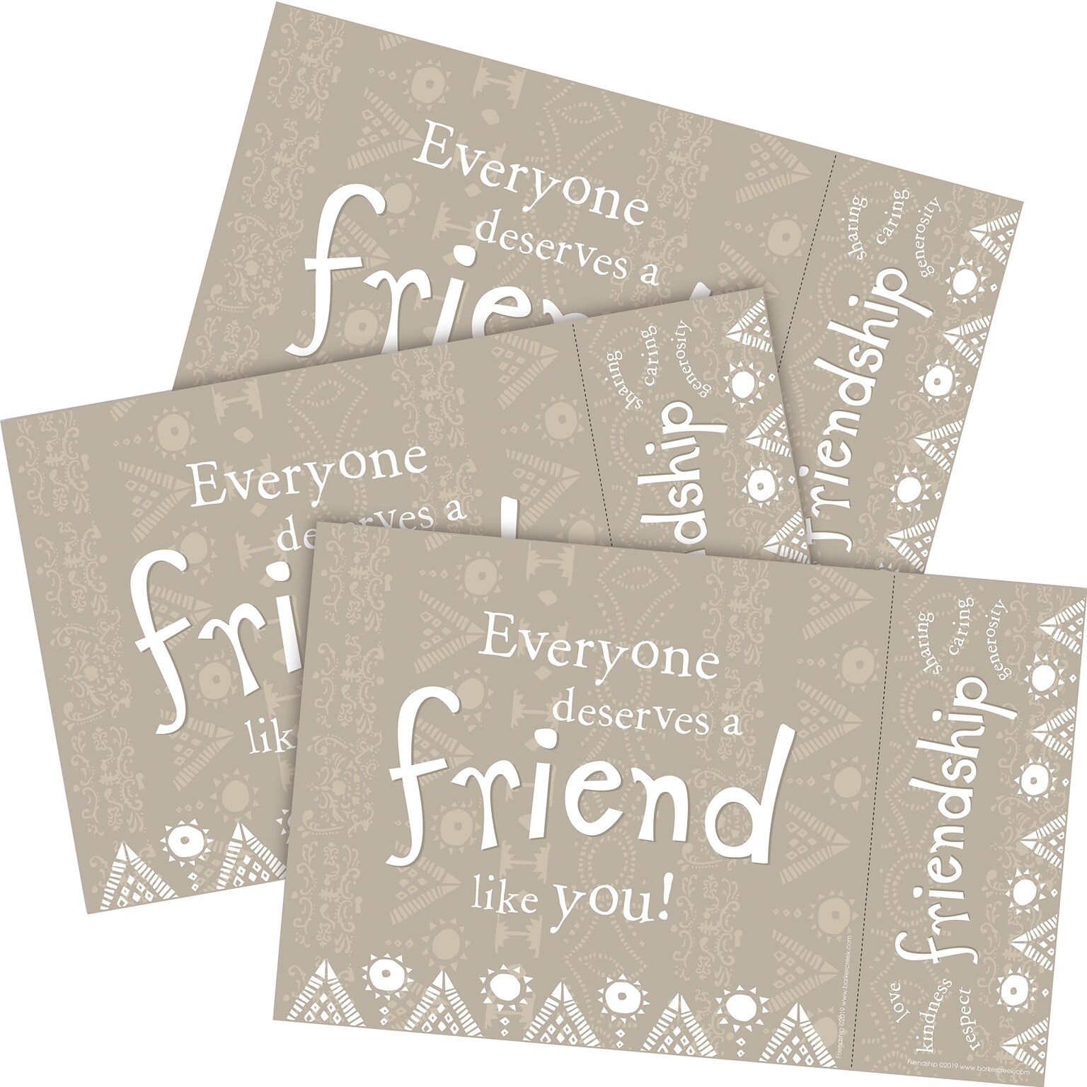 Barker Creek Friendship Awards & Bookmarks Set, 8.5 x 5.5”, Multicolored, 90/Set (4170)