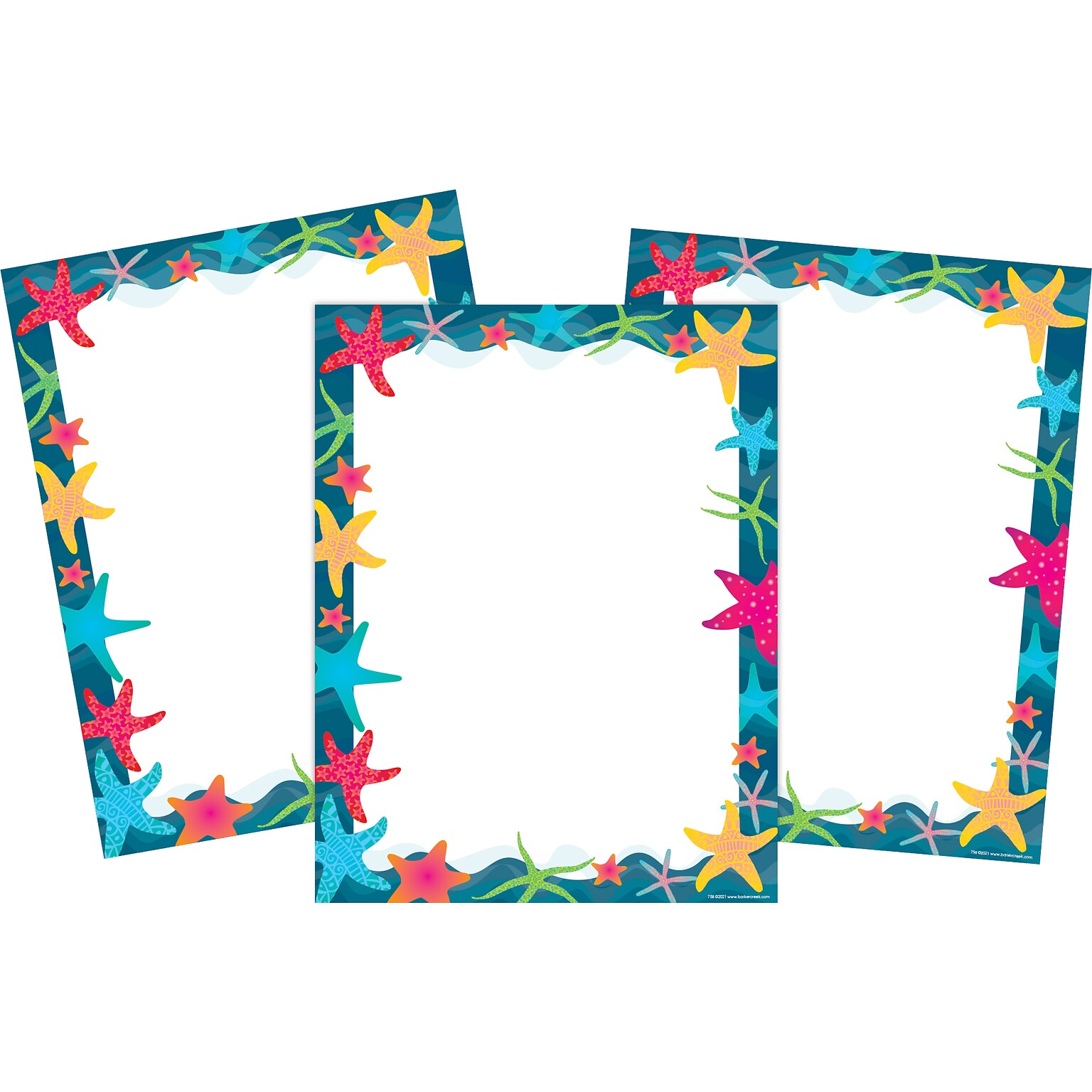 Barker Creek Kai Ola Computer Paper, 8.5 x 11, 60 lbs., Multicolored, 150 Sheets/Pack (4314)