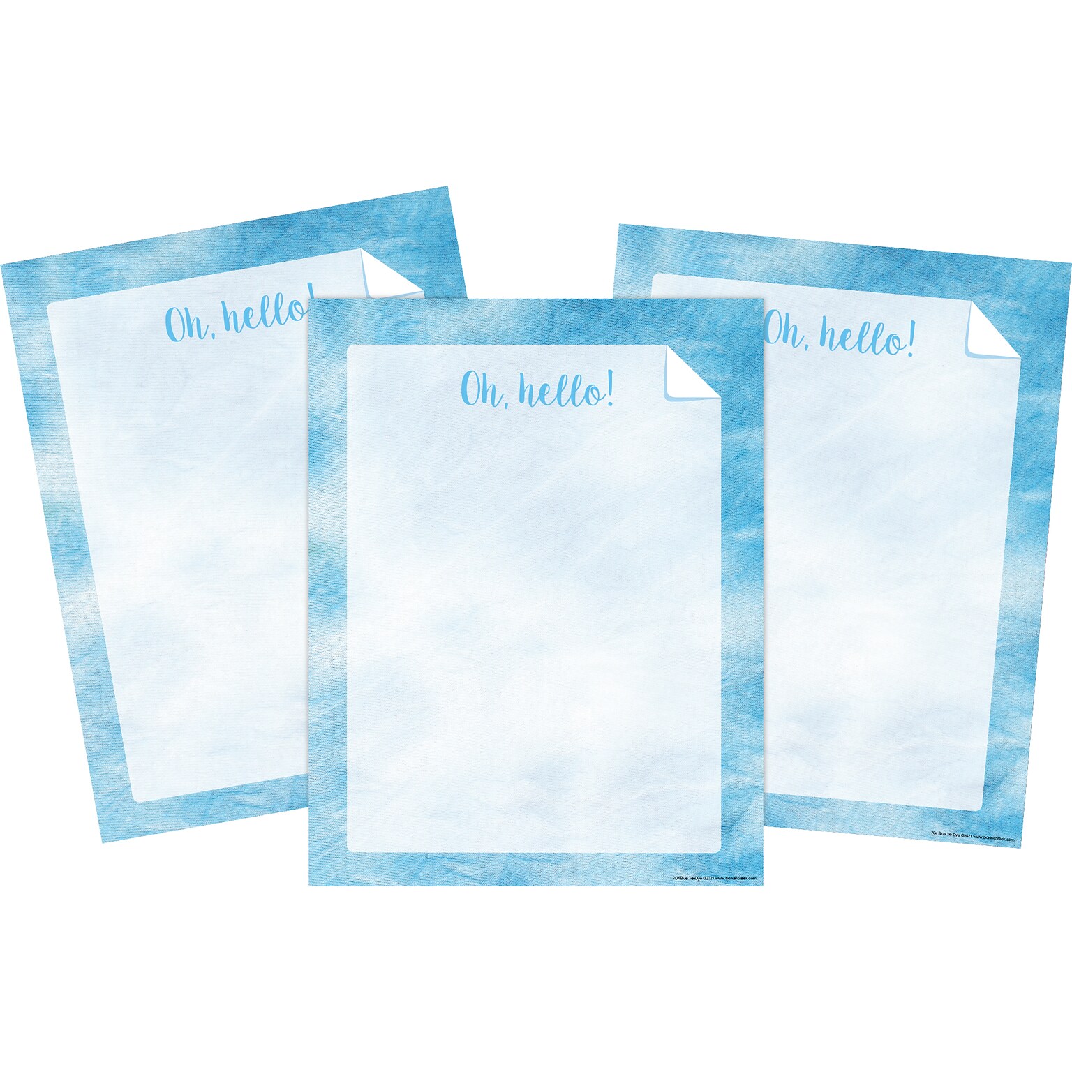 Barker Creek Tie-Dye & Ombré Computer Paper, 8.5 x 11, 60 lbs., Blue, 150 Sheets/Pack (4341)