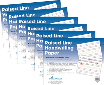 Barker Creek 8.5 x 11 Raised Line Handwriting Paper, 300 Sheets/Set (5503-06)