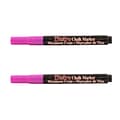 Marvy Uchida® Fine Point Erasable Chalk Markers, Hot Pink, 2/Pack (526482HPa)