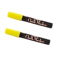 Marvy Uchida® Broad Point Erasable Chalk Markers, Yellow, 2/Pack (526480YEa)