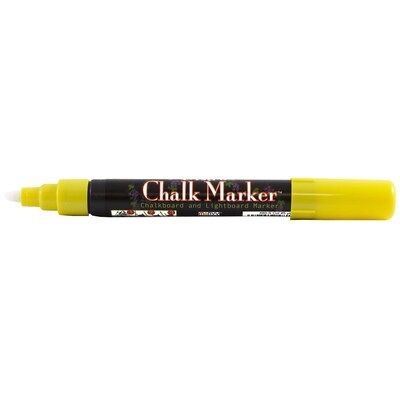 Marvy Uchida® Broad Point Erasable Chalk Markers, Yellow, 2/Pack (526480YEa)