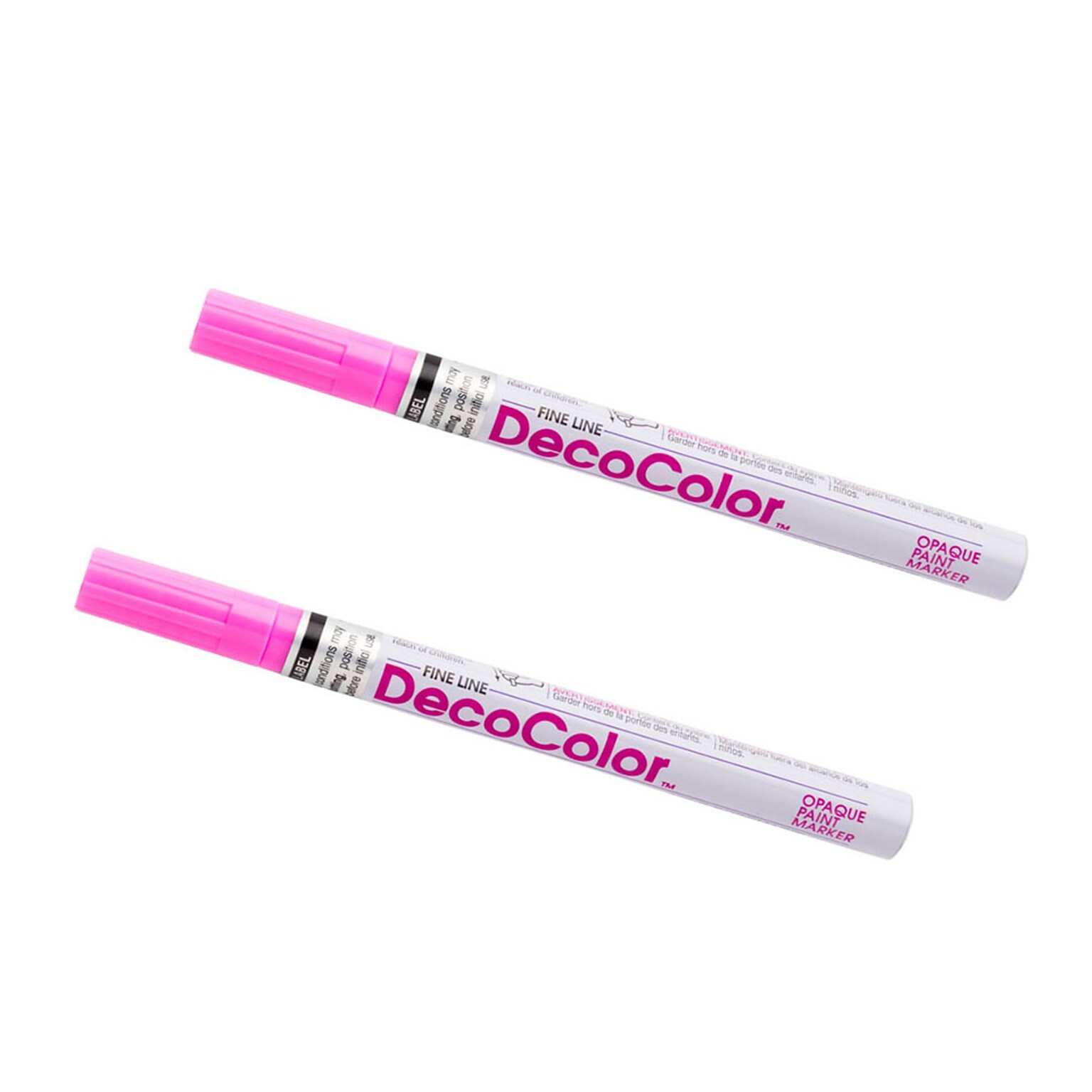 Marvy Uchida Opaque Paint Markers, Fine Tip, Pink, 2/Pack (7665888a)