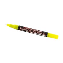 Marvy Uchida® Fine Point Erasable Chalk Markers, Neon Yellow, 2/Pack (526482NYa)