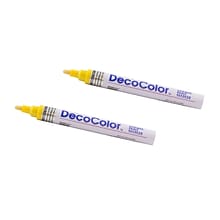 Marvy Uchida DecoColor Opaque Paint Markers, Broad Tip, Yellow, 2/Pack (526300YEa)