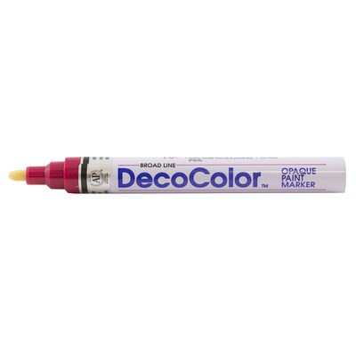 Marvy Uchida DecoColor Opaque Paint Markers, Broad Tip, Crimson Red Lake, 2/Pack (526300CLa)