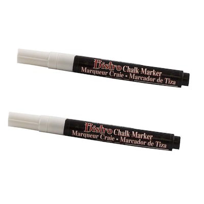 Marvy Uchida® Fine Point Erasable Chalk Markers, White, 2/Pack (526482WHa)