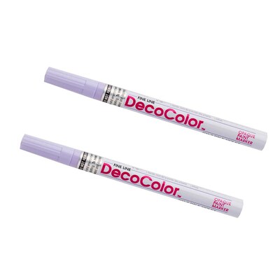 Marvy Uchida Opaque Paint Markers, Fine Tip, Pale Violet Purple, 2/Pack (7665901a)