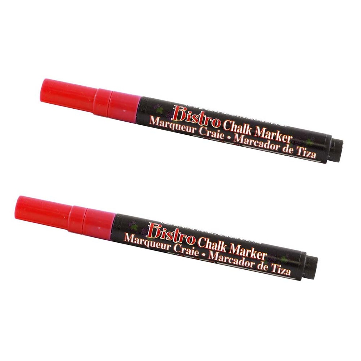 Marvy Uchida® Fine Point Erasable Chalk Markers, Red, 2/Pack (526482REa)