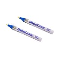 Marvy Uchida DecoColor Opaque Paint Markers, Broad Tip, Blue, 2/Pack (526300BUa)