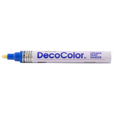Marvy Uchida DecoColor Opaque Paint Markers, Broad Tip, Blue, 2/Pack (526300BUa)