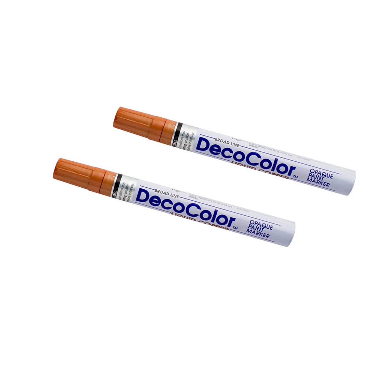 Marvy Uchida DecoColor Opaque Paint Markers, Broad Tip, Copper, 2/Pack (6524961a)