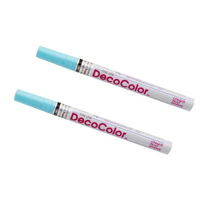 Marvy Uchida Opaque Paint Markers, Fine Tip, Pale Blue, 2/Pack (7665900a)