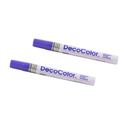 Marvy Uchida DecoColor Opaque Paint Markers, Broad Tip, Violet Purple, 2/Pack (526300VIa)