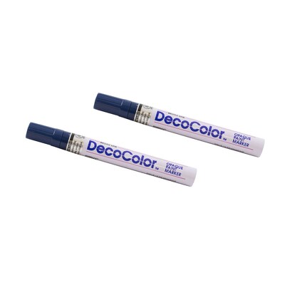 Marvy Uchida DecoColor Opaque Paint Markers, Broad Tip, Ultramarine Blue, 2/Pack (526300UMa)