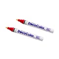 Marvy Uchida DecoColor Opaque Paint Markers, Broad Tip, Red, 2/Pack (86525802a)