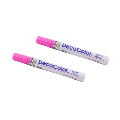 Marvy Uchida DecoColor Opaque Paint Markers, Broad Tip, Rosemary Pink, 2/Pack (526300ROa)