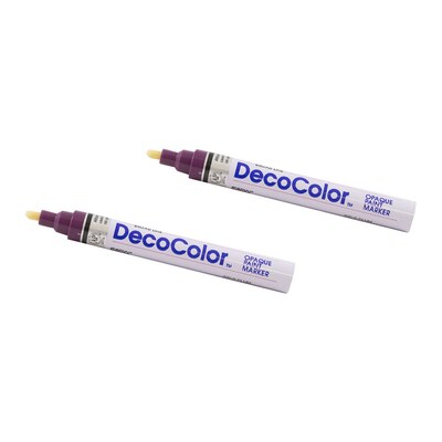 JAM Paper Opaque Paint Markers, Broad Tip, Plum Purple, 2/Pack (526300PLa)