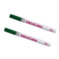 Marvy Uchida Opaque Paint Markers, Fine Tip, Pine Green, 2/Pack (7665904a)