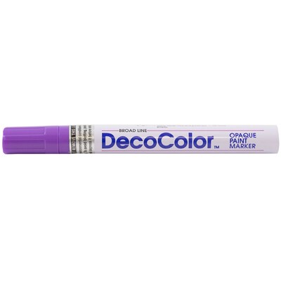 Marvy Uchida DecoColor Opaque Paint Markers, Broad Tip, Hot Purple, 2/Pack (526300HPa)