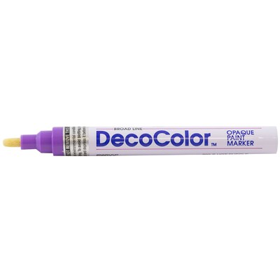 Marvy Uchida DecoColor Opaque Paint Markers, Broad Tip, Hot Purple, 2/Pack (526300HPa)