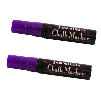 Marvy Uchida® Jumbo Point Erasable Chalk Markers, Purple, 2/Pack  (526481PUa)