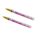 Marvy Uchida Opaque Paint Markers, Fine Tip, Gold, 2/Pack (7665885a)