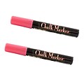 Marvy Uchida® Broad Point Erasable Chalk Markers, Coral Pink, 2/Pack (526480CPa)