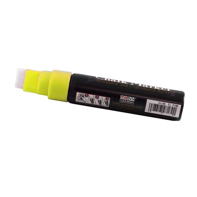 Marvy Uchida® Jumbo Point Erasable Chalk Markers, Neon Yellow, 2/Pack (526481NYa)