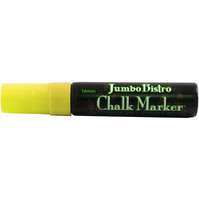 Marvy Uchida® Jumbo Point Erasable Chalk Markers, Neon Yellow, 2/Pack (526481NYa)