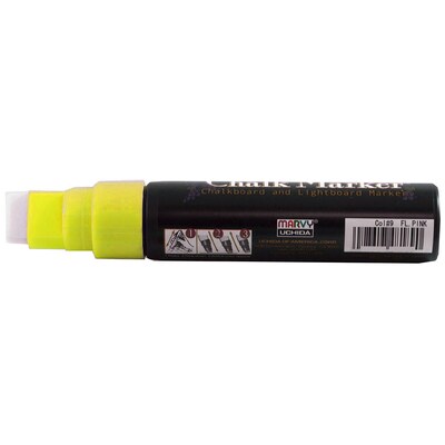 Marvy Uchida® Jumbo Point Erasable Chalk Markers, Neon Yellow, 2/Pack (526481NYa)