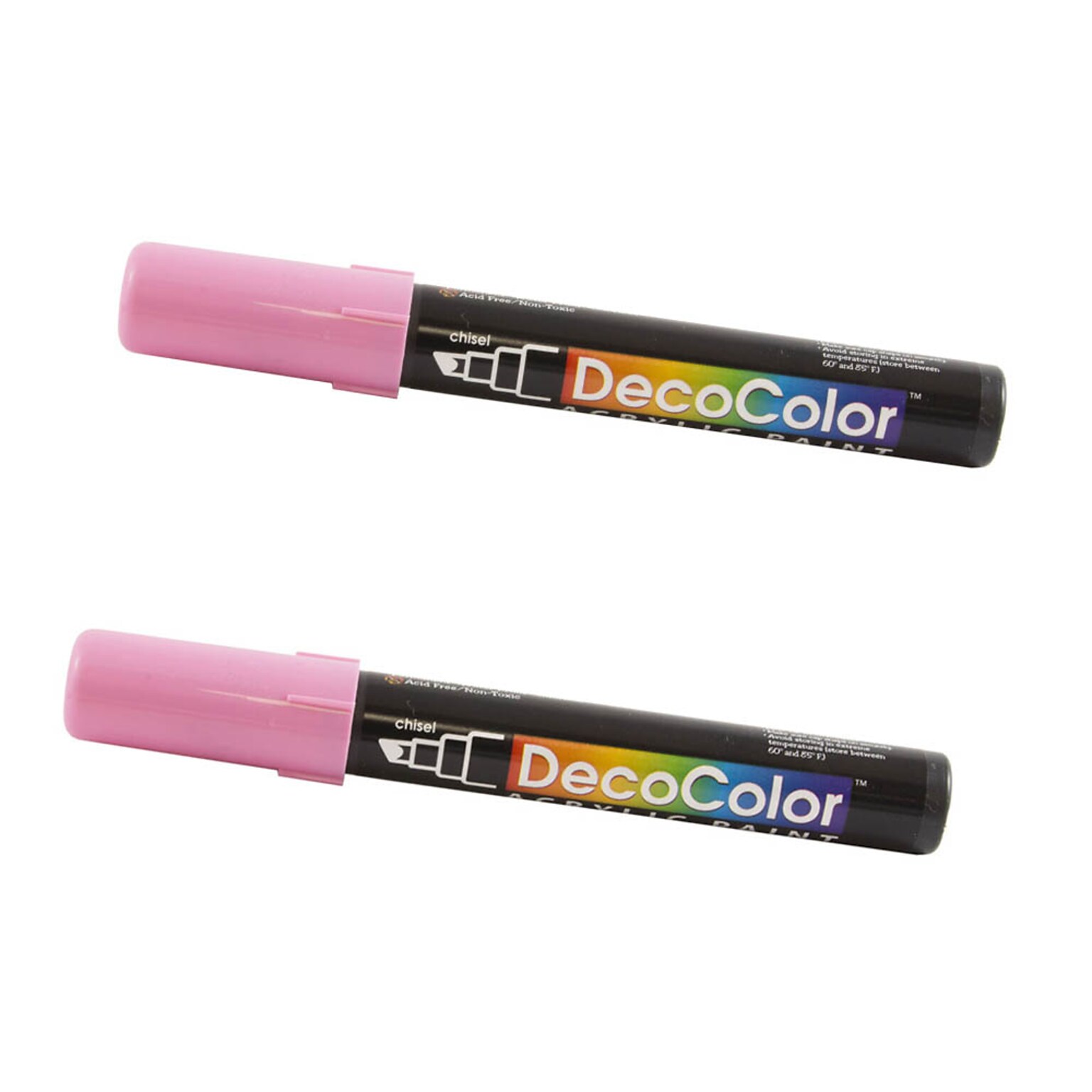 Marvy Uchida Acrylic Paint Markers, Chisel Tip, Bubblegum Pink, 2/Pack (526315BGa)