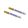 Marvy Uchida DecoColor Opaque Paint Markers, Broad Tip, Gold, 2/Pack (6524962a)