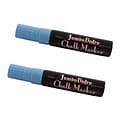 Marvy Uchida® Jumbo Point Erasable Chalk Markers, Baby Blue, 2/Pack (526481BBa)