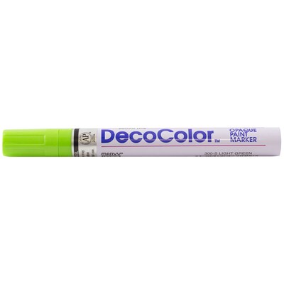 Marvy Uchida DecoColor Opaque Paint Markers, Broad Tip, Light Green, 2/Pack (526300LGa)