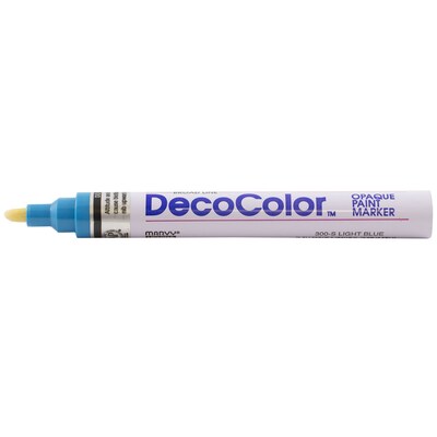 Marvy Uchida DecoColor Opaque Paint Markers, Broad Tip, Light Green, 2/Pack (526300LGa)