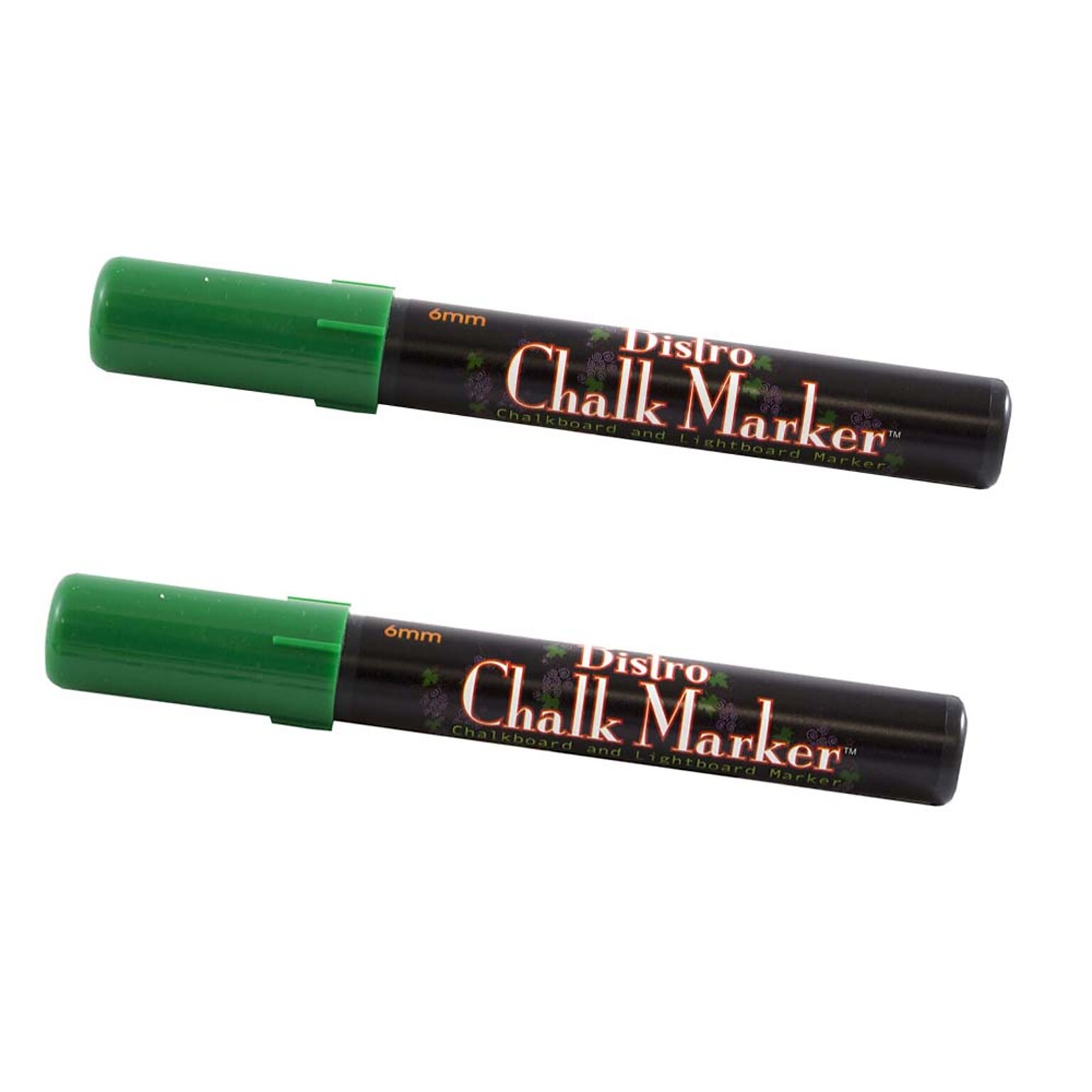 Marvy Uchida® Broad Point Erasable Chalk Markers, Green, 2/Pack (526480GRa)