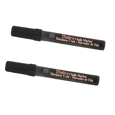 Marvy Uchida® Chisel Tip Erasable Chalk Markers, Black, 2/Pack (526483BAa)