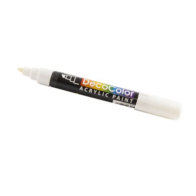 Marvy Uchida Acrylic Paint Markers, Chisel Tip, White, 2/Pack (526315WHa)