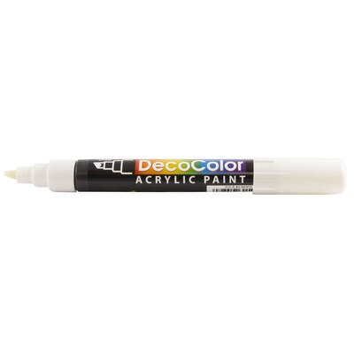 Marvy Uchida Acrylic Paint Markers, Chisel Tip, White, 2/Pack (526315WHa)