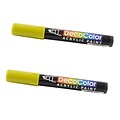 Marvy Uchida Acrylic Paint Markers, Chisel Tip, Celery Green, 2/Pack (526315CEa)