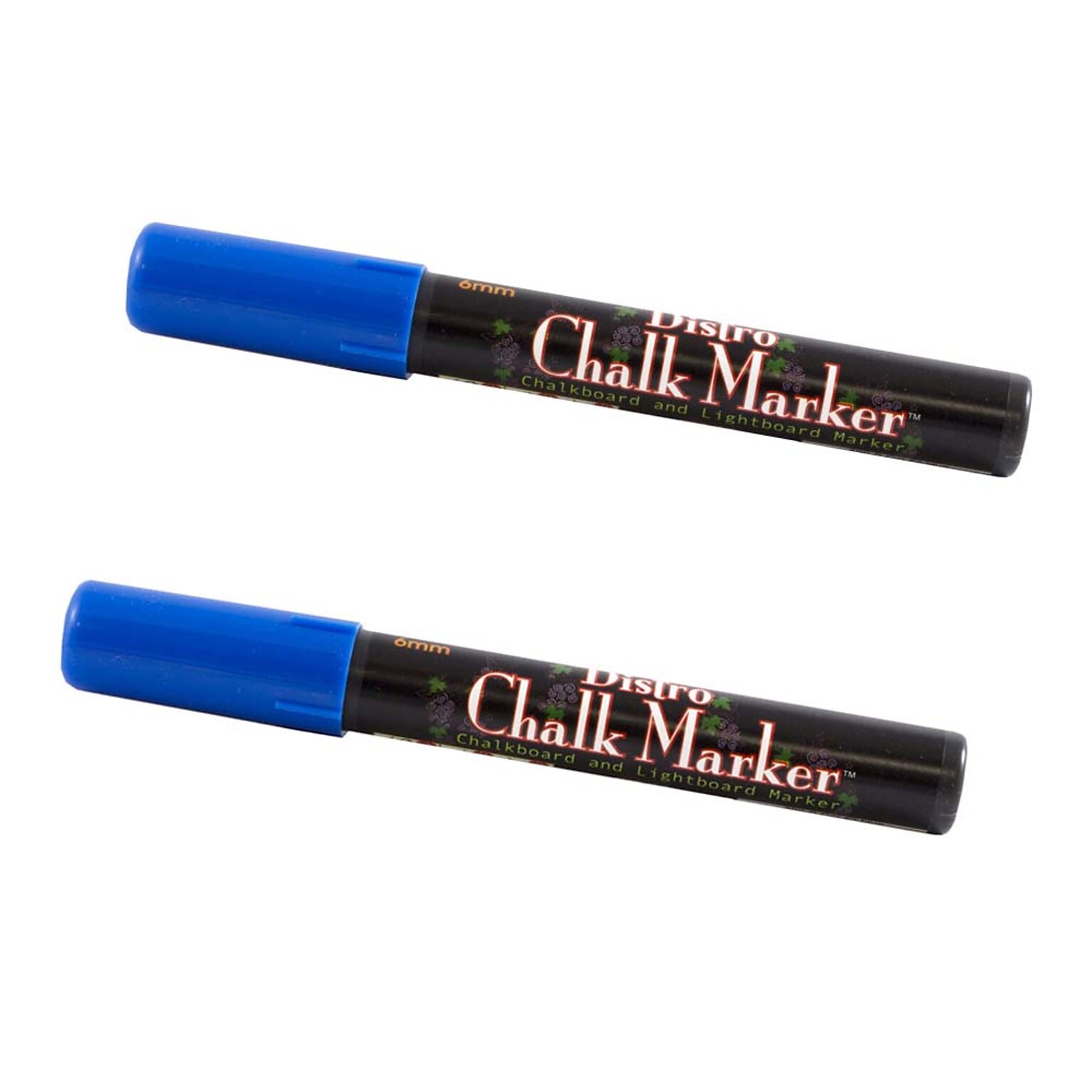 Marvy Uchida® Broad Point Erasable Chalk Markers, Blue, 2/Pack (526480BUa)