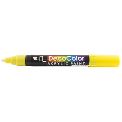 Marvy Uchida Acrylic Paint Markers, Chisel Tip, Yellow, 2/Pack (526315YEa)