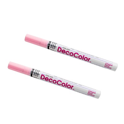 Marvy Uchida Opaque Paint Markers, Fine Tip, Blush Pink, 2/Pack (7665889a)