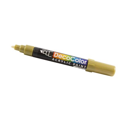 Marvy Uchida Acrylic Paint Markers, Chisel Tip, Gold, 2/Pack (526315GOa)